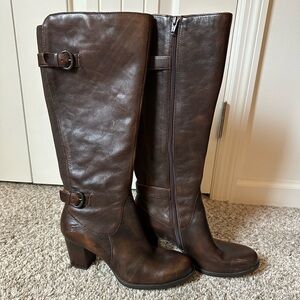 Chocolate Brown Leather Born Boots
